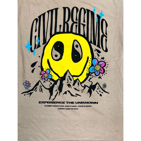 Civil Regime ‘Experience The Unknown’ Graphic Print Men T-Shirt Size Medium - Picture 2 of 4
